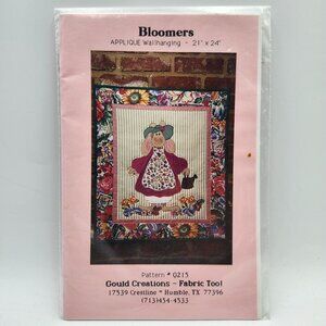 Gould Creations Bloomers Applique Wall Hanging Pattern Q215 21in X 24in